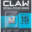 3M 3PH15M-1ES CLAW Drywall Picture Hanger & Marker, Holds 15-Lbs. - Quantity 4