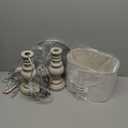 BOBOMOMO Tradition 20" Rustic Table Lamp Set of 2 for Living Room Bedroom Bedside Desk Lamps Bedroom Nightstand Vintage Lamps LinenSuitable for Decorating Small Areas (Antique Gray)