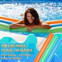 Meooeck 3 Pcs Jumbo Inflatable Pool Noodles 71", Thick Floating Swim Tubes for Pool Party, Large PVC Blow up Noodles for Summer Water Games Fun