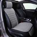 Suninbox Car Seat Covers Front Seat Only,Cloth Car Seat Covers,Linen Car Seat Protector Universal Fits Most Automotive,Vans,SUVs,Trucks Gray