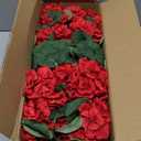 Hananona 6 Pcs Artificial Geranium Flowers for Outdoors Geranium Silk Red Flower Outdoor UV Resistant Garden Plants Faux Flowers for Christmas Home Kitchen Table Centerpieces Decor (6, Red)