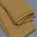 NICETOWN Sheer Linen Desert Yellow Curtains 84 inch Long for Bedroom, Rod Pocket & Back Tab Privacy Semi Sheer Light Filtering Flax Linen Window Drapes for Living Room, W52 x L84, 2 Panels