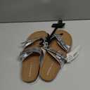 Jbeaches Women's Shoes, Silver, Footbed, Size 4