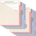H4D 6-Tab Dividers for 3 Ring Binder, Plastic Dividers with Two Pockets, Letter Size, Pastel Colors, 2 Set