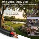 GEARit 14 Gauge Speaker Wire Cable,14 Gauge Wire CL3 Rated 20ft,Audio Cable with Red/Black Color Coded,Outdoor Speaker Wires for Home,Car,Outdoor,Patio,Garden,in-Wall,Backyard,CCA(Black,2-Conductors)