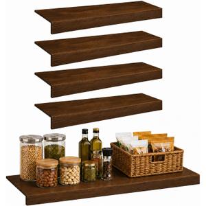 4-Pack Wire Shelf Covers, 24" W X 12" D Wood Wire Rack Covers for Pantry
