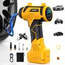 Tire Inflator Portable Air Compressor Built in 𝐁𝐚𝐭𝐭𝐞𝐫𝐲 - Corded/Cordless Tire Inflator - 𝟗𝟔𝟎𝟎 𝐦𝐀𝐡 & 12V DC, Faster Inflation Handheld Air Compressor, 160PSI Air Pump for Car, SUV, 04