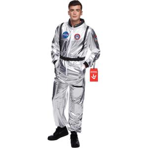 Morph Astronaut Costume Adult, Space Suit Men, Mens Halloween Costume Astronaut Suits, Nasa Costumes Adult (X-Large, Silver)