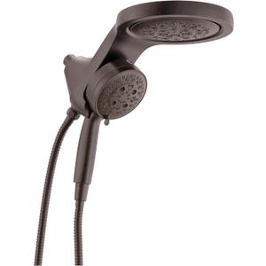 Delta 6-Setting HydroRain Premium 2-in-1 Dual Shower Head with ProClean Spray, Oil Rubbed Bronze High Pressure Shower Head with Handheld Spray, 1.75 GPM Flow Rate, Venetian Bronze 56000-RB25