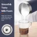SIMPLETASTE Milk Frother, 4-in-1 Electric Milk Steamer, Automatic Warm and Cold Foam Maker and Milk Warmer for Latte, Cappuccinos, Macchiato