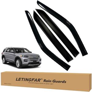 Tape-on Rain Guards for 2020-2024 Explorer AccessoriesSide Vent Visors Shades Window Deflectors for Explorer