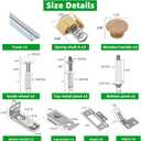 Bifold Door Hardware Kit, 2-Pack 36-Inch Bi-fold Closet Door Track Kit Bifold Closet Door Hardware Kit Folding Door Hardware Repair Replacement Tool Kit, Can Be Connected Into 72Inch