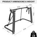 Piano Keyboard Stand - Keyboard Stand with Locking Straps for Kids and Adults - Elegant U Style Heavy-Duty Keyboard Stand - Ideal for 61-88 Key Digital Piano - Durable & Sturdy - Easy to Assemble(Black)