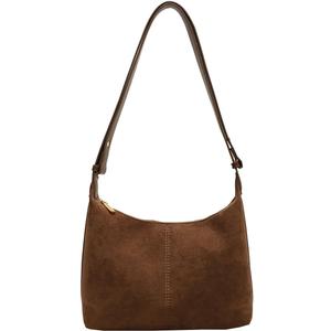 Wool Blend Tote Bag Minimalist Shoulder Purse Crossbody Handbag with Adjustable Strap (Licorice Green)