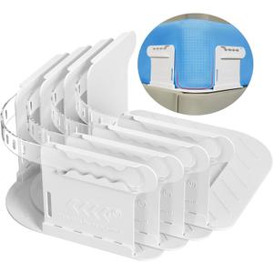 Open Corner Bed Sheet Holder with Lock Strips, Heavy Duty Bedsheet Clips with Enhanced Straps Mattress, Keep Sheets Firm and Tight, No More Loose Sheets, Easy Installation(White) (4Pack)