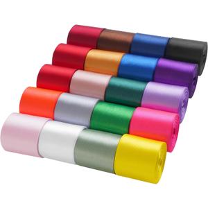 LIUYAXI Rainbow Ribbon 1 1/2 Inch Double Faced Satin Ribbon Set for Gift Wrapping Crafts Hair Bows Wedding Party Decor Baby Shower Flower Bouquet, 20 Colors with 5 Yards Each, Total 100 Yards (multicolored)