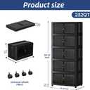 SAILUN Stackable Storage Bins with Lid, 232QT 5 Pack Black
