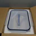 Large Glass Food Storage Container with Airtight Locking Lid ,Glass Food Storage Containers with Knife and Fork, 5600 ML / 189 oz /23 Cup - Storing Rotisserie Chicken, Food, Vegetables, Fruit