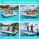 Inflatable Floating Dock Mat,6 inches Thick Size: 10ft x 6ft x 6'' 

Inflatable Stable Platform Raft with Storage Bag None-Slip Surface Island Raft for Lake Beach Pool