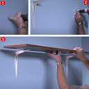 Shelf Bracket 1210 in, 10 PCS White Shelving Brackets, L Brackets for Shelves Shelf Install, Bookshelf, Garden Boards