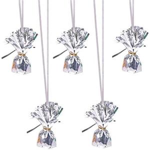 Rhode Island Novelty 5.5 Inch Silver Metallic Balloon Weights, One Dozen per Order