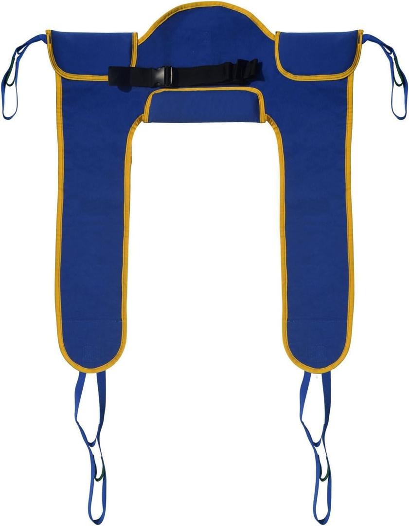 Universal Padded Lift U Sling, Polyester Divided Leg Slings for Patient Lifts - Compatible with Hoyer, Invacare, McKesson, Drive, Lumex, Joerns and More 450 lb(M)