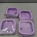 Kathfly 4 Pcs Purple Hair Tie Organizer Portable Hair Accessory Storage Containers Stackable Tie Bobby Pin Holder Home Cotton Swab Dispenser Accessories Jewelry Organizer Box