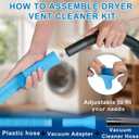 4 Pieces Dryer Vent Cleaner Kit with Lint Brush Professional Dryer Vent Brush, Flexible Cleaning Tools for Lint Trap, Appliance Brush & Dryer Filter
