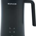 Milk Frother, 4 in 1 Electric Milk Steamer,11.84oz/350ml Automatic Warm and Cold Foam frother for Coffee, Latte, Macchiato, Cappuccino, Hot Chocolate,From the Makers of Mophom 400W,Black