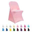  Folding Chair Covers, Spandex Folding Chair Covers 12 PCS Light Pink, Party Chair Covers Universal Chair Slipcovers for Banquet Wedding Event