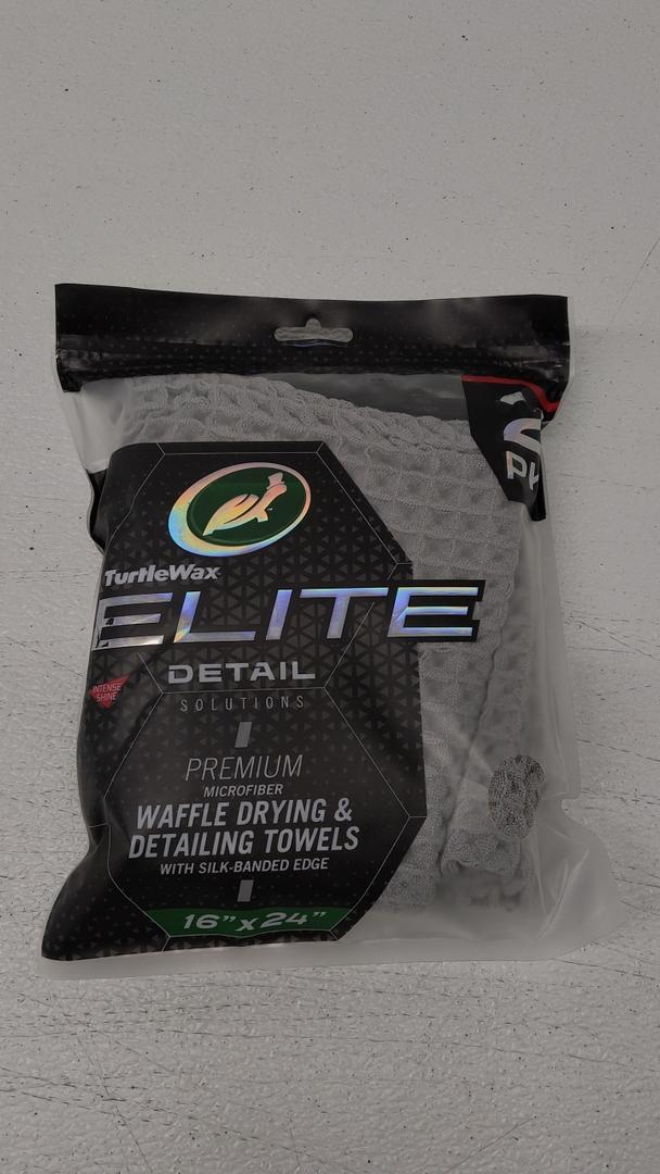 Turtle Wax Elite Premium Microfiber Waffle Drying & Detailing Towels, 2 pk