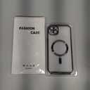 Misea Magnetic for iPhone 14 Plus Case Compatible with MagSafe [Never Yellowing] [Military Grade Drop Protection] Full Camera Lens Protector Plating Soft Clear Phone Case for Women Girls, Black