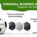 Gold Series Soccer Ball Size 5 - NFHS Approved Thermal Bonded Korean PU Leather Professional Match Balls - Water Resistant with Hybrid Bladder for Superior Air Retention - Official Size