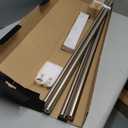 Double Curtain Rod Set:1-1/8 Inch Diameter Luxury Gold Curtain Rods, 72-144 Inches Adjustable Drapery Rod with Clear Gold Foiled Finials for 1 Pack