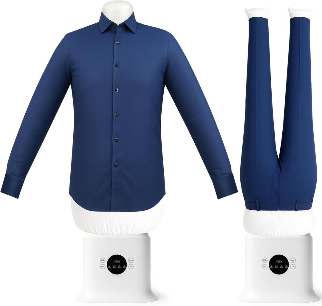 Automatic Ironing Machine, Portable Hands-Free Wrinkle Remover for Shirts & Pants, Gentle on All Fabrics, Ironing Machine Perfect for Apartments, Business Travel & Small Spaces