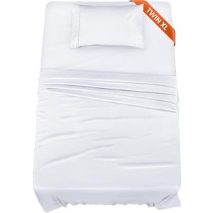 Utopia Bedding Twin XL Sheets - 3 Piece Bedding - Brushed Microfiber - Shrinkage and Fade Resistant - Easy Care (Twin Extra Long White)