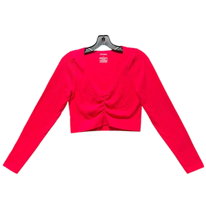 Girl's Classic Dance Crop Tops Gymnastic Ballet Wrap Shrug Sweater Long Sleeve Cotton Knot Front Dress Cardigan XS