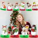2 x Snowman Christmas Decorations Snowman Decorations for Christmas Party Decorations Christmas Honeycomb Centerpieces for Christmas Party Table Decorations Holiday Party Decorations