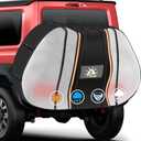 Zettum Bike Cover for Transport 1 to 2 Bike - 600D Travel Bike Covers for Bikes on Rear Bike Rack Heavy Duty & Waterproof, Outdoor Full Bicycle Rack Cover for Single Bikes on Car Hitch (Clear)