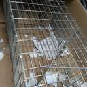 VEVOR Live Animal Cage Trap, 31" x 10" x 12" Humane Cat Trap Galvanized Iron, Folding Animal Trap with Handle for Rabbits, Stray Cats, Squirrels, Raccoons, Groundhogs and Opossums