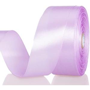 Pack of 2 YASEO 1 1/2 Inch Lilac Solid Satin Ribbon, 50 Yards Craft Fabric Ribbon for Gift Wrapping Floral Bouquets Wedding Party Decoration