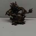 Large Size Chinese Zodiac Rosewood Color Dragon Statue Collectible Figurines Table Decor