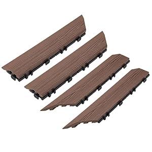 Design House Deck Tile Outside Corner Trim for Square Deck Tiles, Covers 6 Square Feet, Russet Canyon, 4-Pack