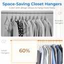 Smartor White Velvet Hangers 50 Pack, Non Slip Clothes Hangers with Shoulder Notches, Premium Slim Space Saving Felt Hanger for Closet Organizers and Storage, Heavy Duty Hanger for Coat