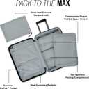 Samsonite Elevation Plus - Carry-On Hardside Luggage with QuickEntry Front Compartment - Scratch Resistant Polypropylene Shell, AirTag Holder, TSA Lock, Airline Approved - Triple Black