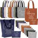 Paterr 20 Pcs Mother's Day Nurse Week Christian Gift Tote Bags Bulk, Bible Religious Makeup Bag Church Gifts for Mom Nurse