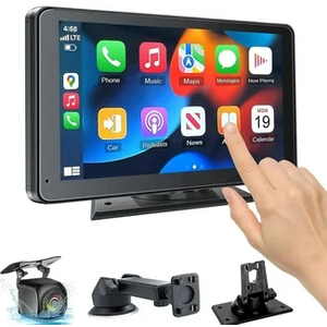 Portable Wireless with Apple CarPlay and Android Auto Screen for Car, 7" HD Touch Screen Car Stereo with Mirror Link, Bluetooth 5.2, Backup Camera, AUX,FM Transmitter for All Vehicle
