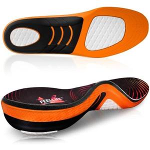 FEELLIFE Plantar Fasciitis Relief Shoe Insoles [1-Pair], Arch Support Insoles, Running Athletic Gel Shoe Inserts, Orthotic Inserts for Arch Pain [Trim to Fit: Women 4-8]