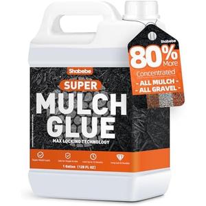 Mulch Glue for Landscaping, 1Gallon Rock Glue, Fast-Dry Non-Toxic Weather-Resistant Strong Gravel Binder, Pine Straw Outdoor Strong Pebble Gravel Hold for Garden, Mulch Lock and Pea Gravel Stabilizer