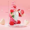 7.1"x5.1" Larger Valentines Day Gnome - Valentine's Day Decor Gifts Pink Resin Gnomes for Home Table Ornaments Sweet Valentines Day Gifts for Him Her